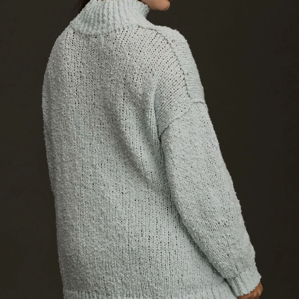 NWT Anthropologie Need it oversize mock neck sweater in blue color - Picture 2 of 6